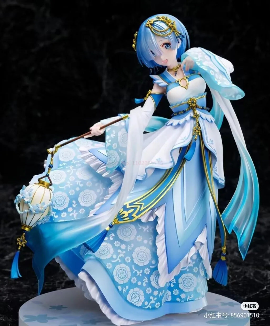 Anime Re:zero Starting Life In Another World Emilia Crystal Dress Ver. 1/7 Complete Pvc Action Figure Model Light Up Gifts Toys