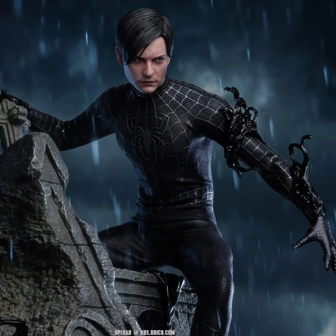 HotToys HT 1/6 MMS727 MMS728 SpiderMan Action Figure Speical Version Black Suit Movable 12 Full Tobey Collection Model Toy Gifts
