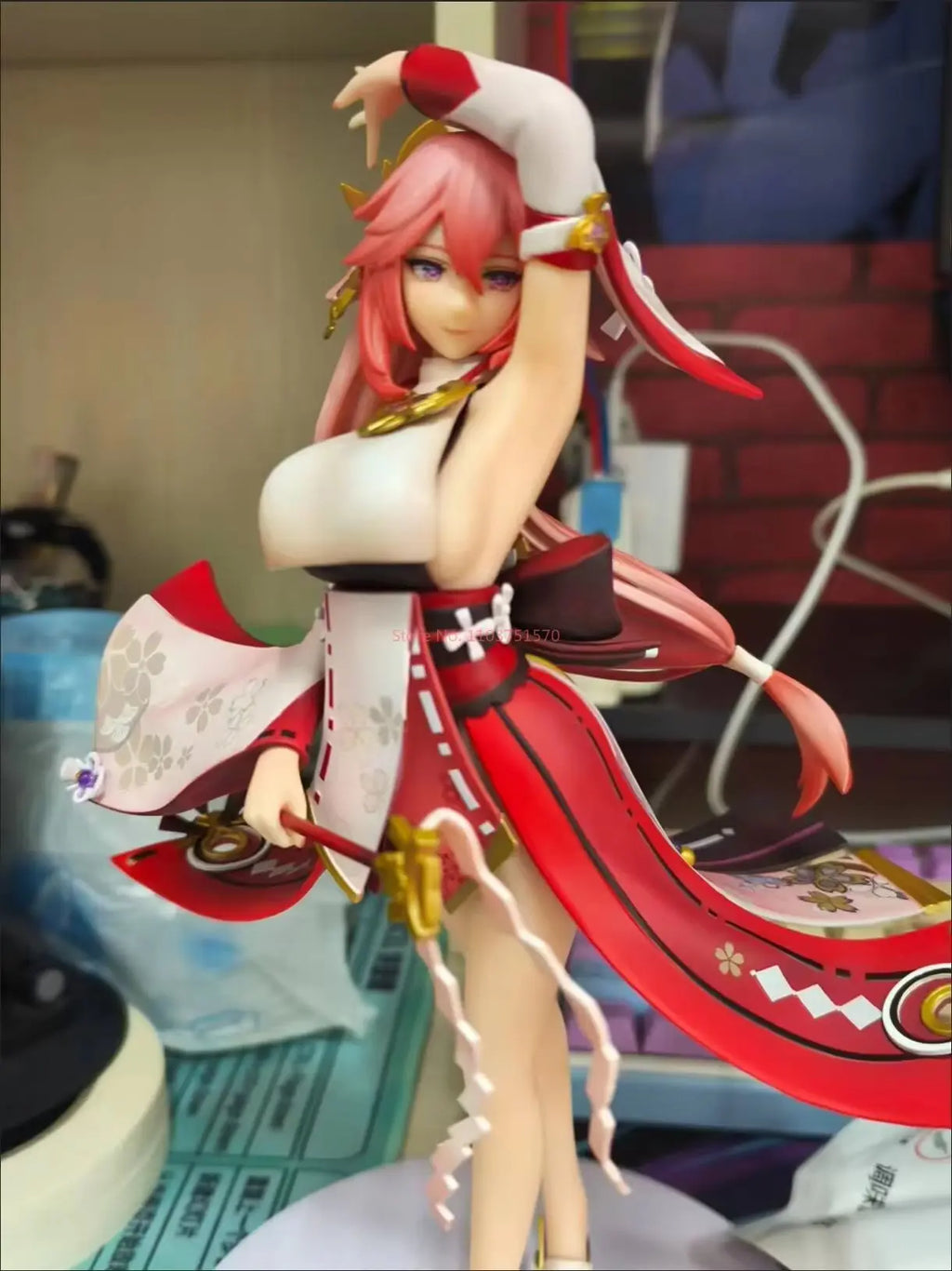 Hot Genshin Impact Figure Yae Miko Anime Figures Kawaii Girl Anime Peripheral Statue Collectible Customized Model Desk Gift