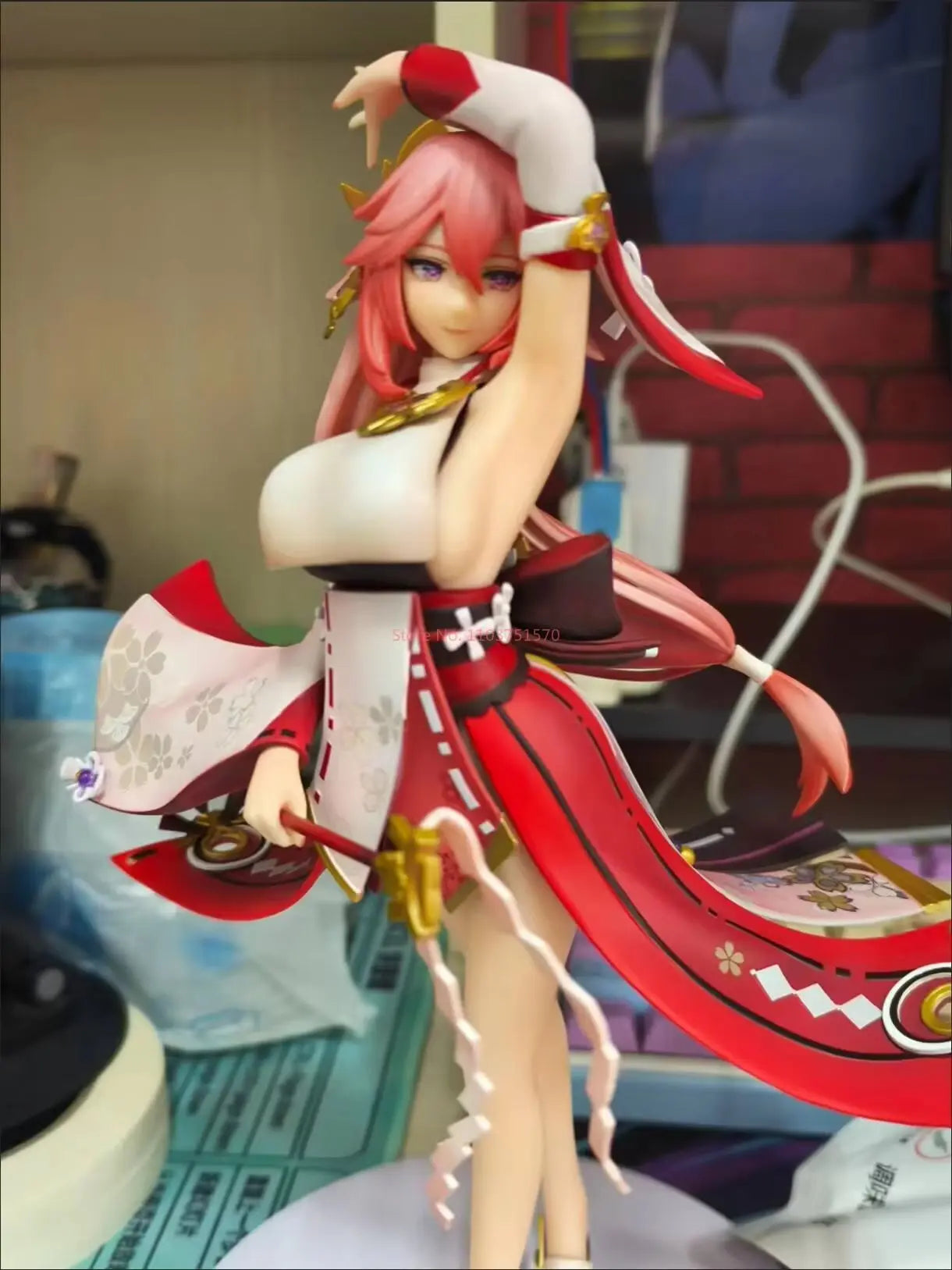 Hot Genshin Impact Figure Yae Miko Anime Figures Kawaii Girl Anime Peripheral Statue Collectible Customized Model Desk Gift