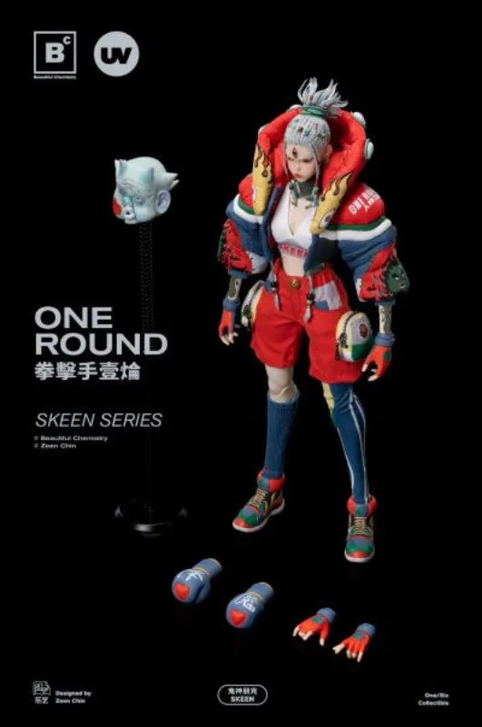 Beautiful Chemistry Original  Fierce Girls 1/6 Ratio Dinosaur Skull Cover Anime Figure Action Joint Mobility Figure Model Toys