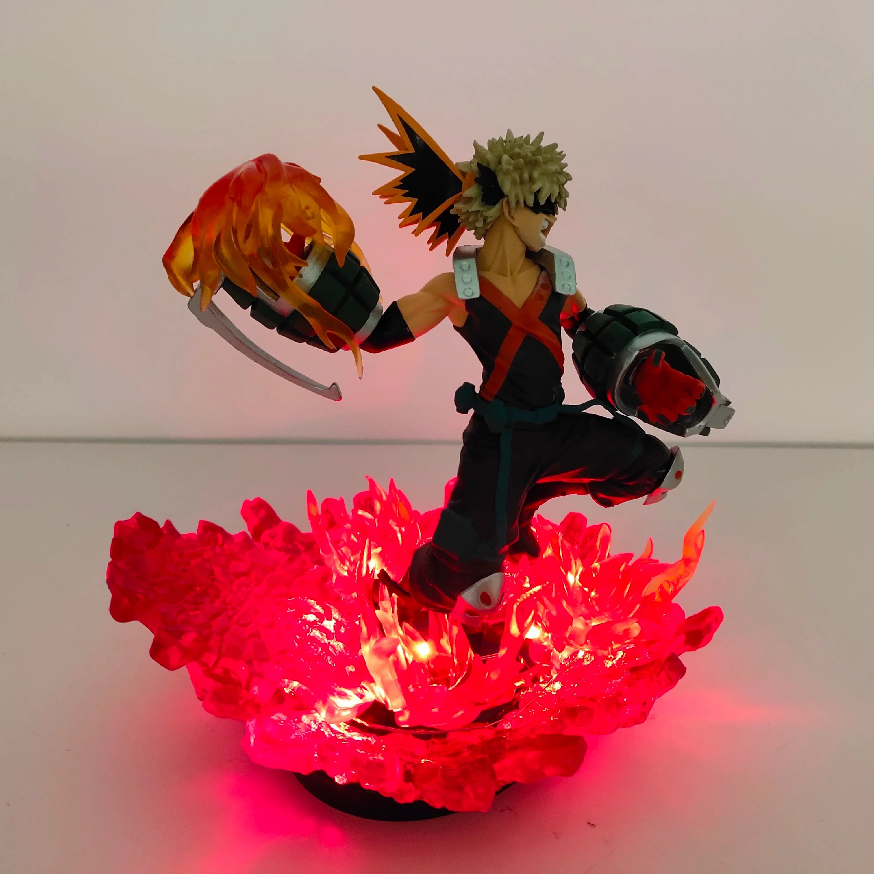 My Hero Academia Anime Midoriya Izuku & Bakugou Katsuki Lamp Led Bulb Action Figures Model Figurine Figure & Base & Lamp DIY