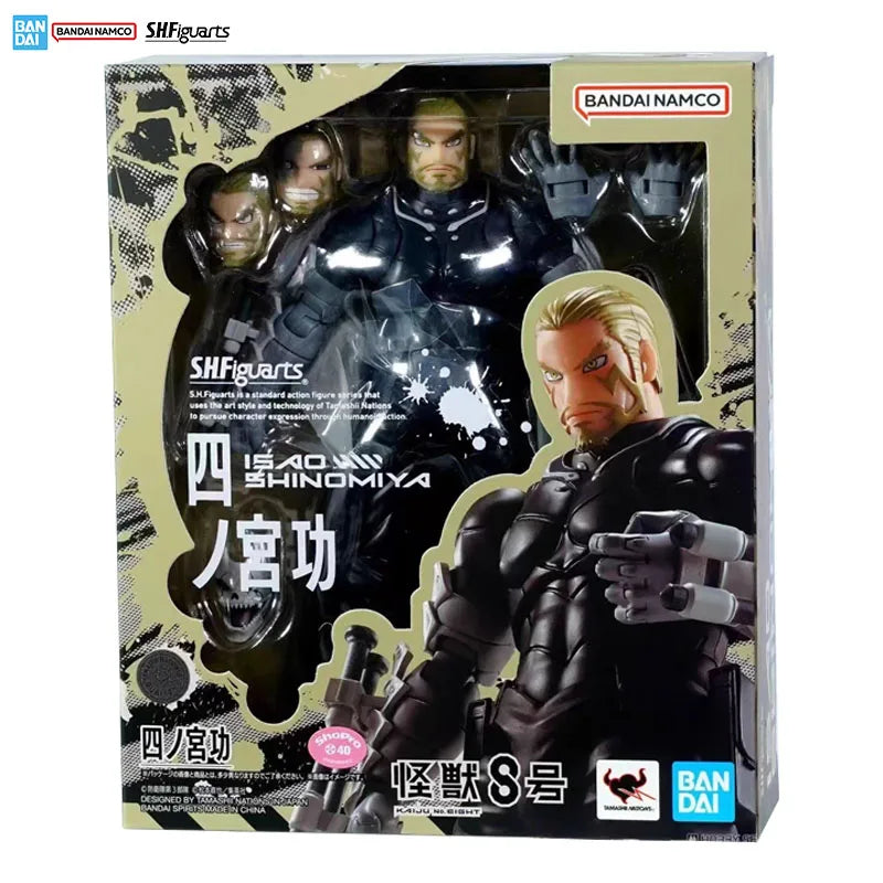 out of stock Bandai S.H.Figuarts Kaiju No. 8 Model Kit Genuine SHF Isao Shinomiya Anime Action Figure Collection Model Toys