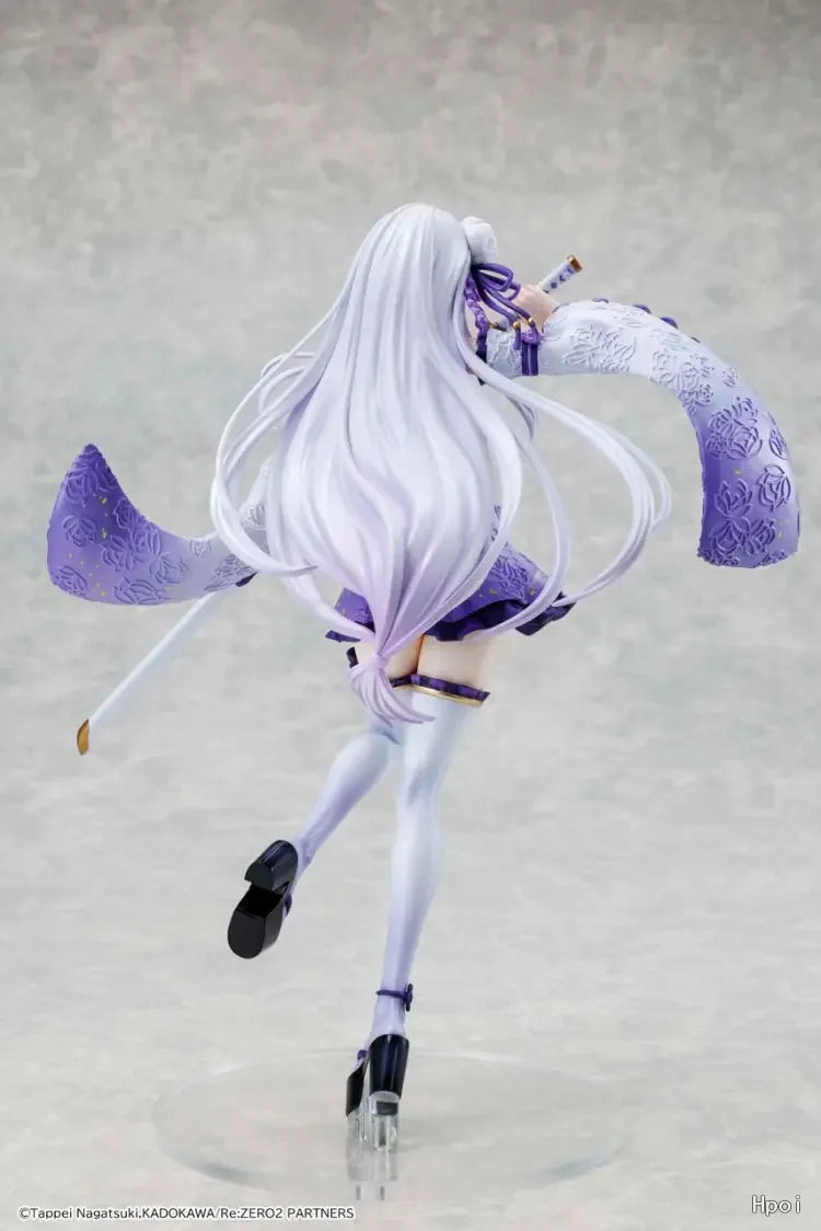In Stock Original KADOKAWA Re: ZERO Starting Life in Another World Emilia Battle Costume Ver. 24cm Anime 1/7 Figure Doll Model