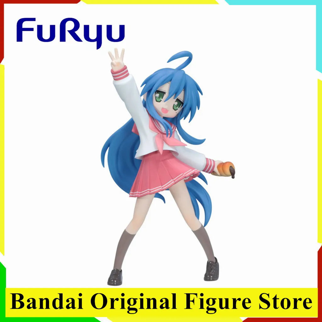 Original FuRyu Lucky Star Izumi Konata Trio-Try-iT Figure Action Figure Toys PVC Model Collection Anime Figurine Doll Gift