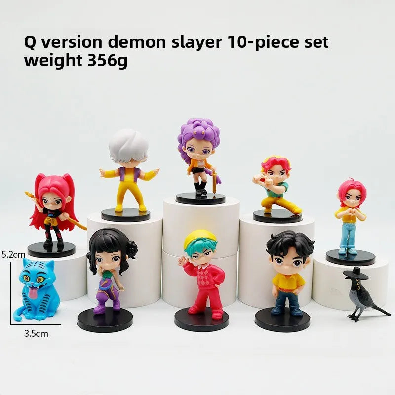 Korean wave animation Q version of the men's and women's group hunting witch figure model tiger crow rumizoe egg ornament