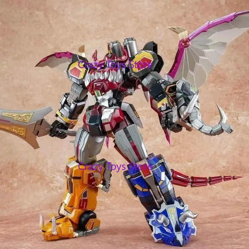 In Stock New Burst Model ZL-01 KO FLAMETOYS BEAST Dragon King Caesar Megazord Alloy Finished Model Movable Figure.