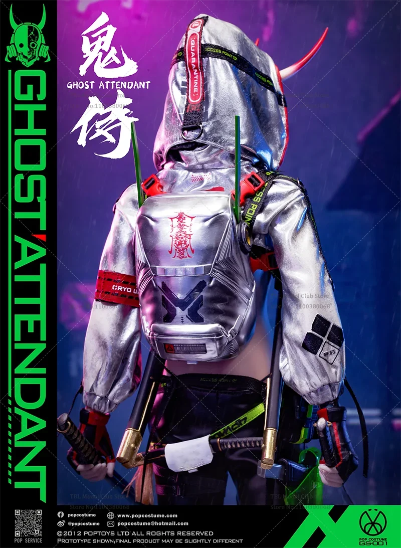 In Stock POP COSTUME GS-001 1/6 Scale Ghost Attendant Anisocoria Girl 12-inch Full Set Action Figure Female Soldier Collections
