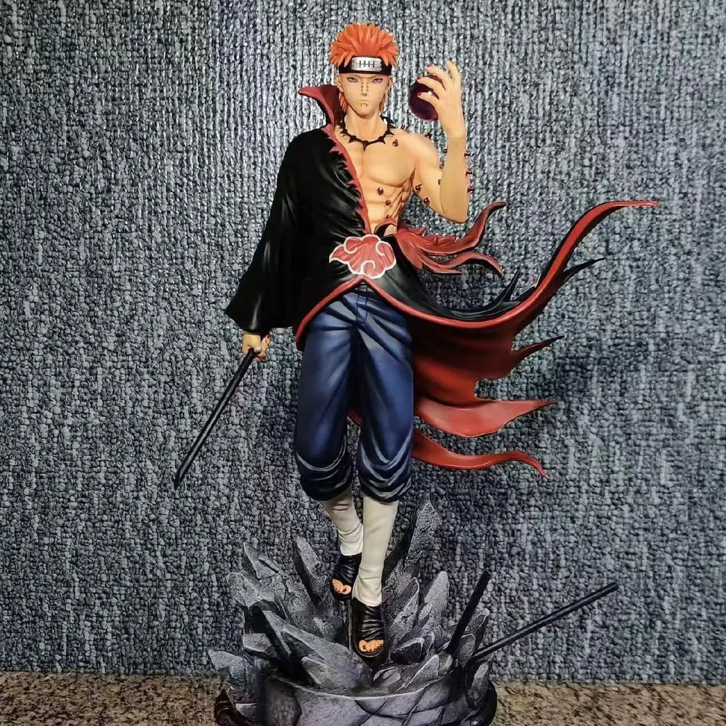 Handmade 22.5cm/8.86in Anime NARUTO Character Pain Action Character PvC Statue Desktop Jewelry Series Model Toy Gift