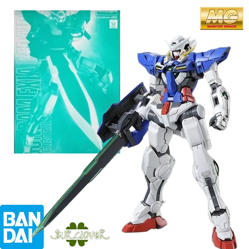 Bandai Original MG Gundam Exia RepairⅡ GN-001R2 1/100 Anime Action Figure Assembly Model Toys Gifts For Children Collectibles