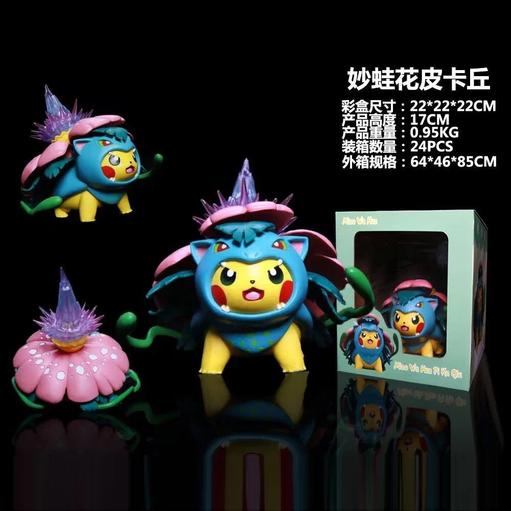 Anime Pokemon 12CM Pikachu Cosplay Action Figure Mini Q Cute Cartoon PVC Model Toys Children Gifts