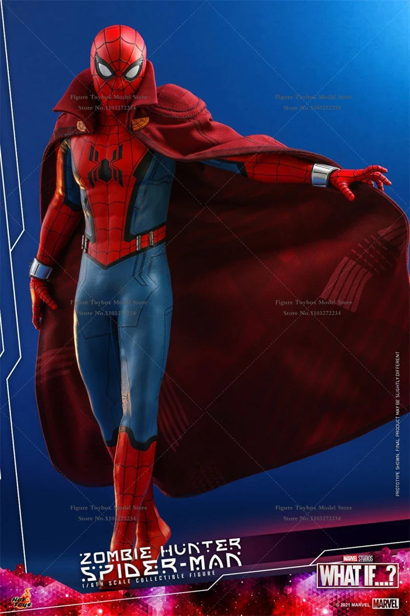Original HOTTOYS HT TMS058 1/6 Zombie Hunter Spidey Action Figure What If...? Comics Series Doctor Spider-Man 12" Figurine