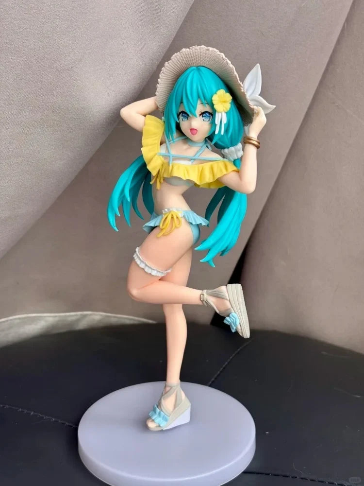 Original Sega Luminasta Hatsune Miku Swimsuit Concept Art Pvc Model Doll Ornament Collection Toy Gift For Friends