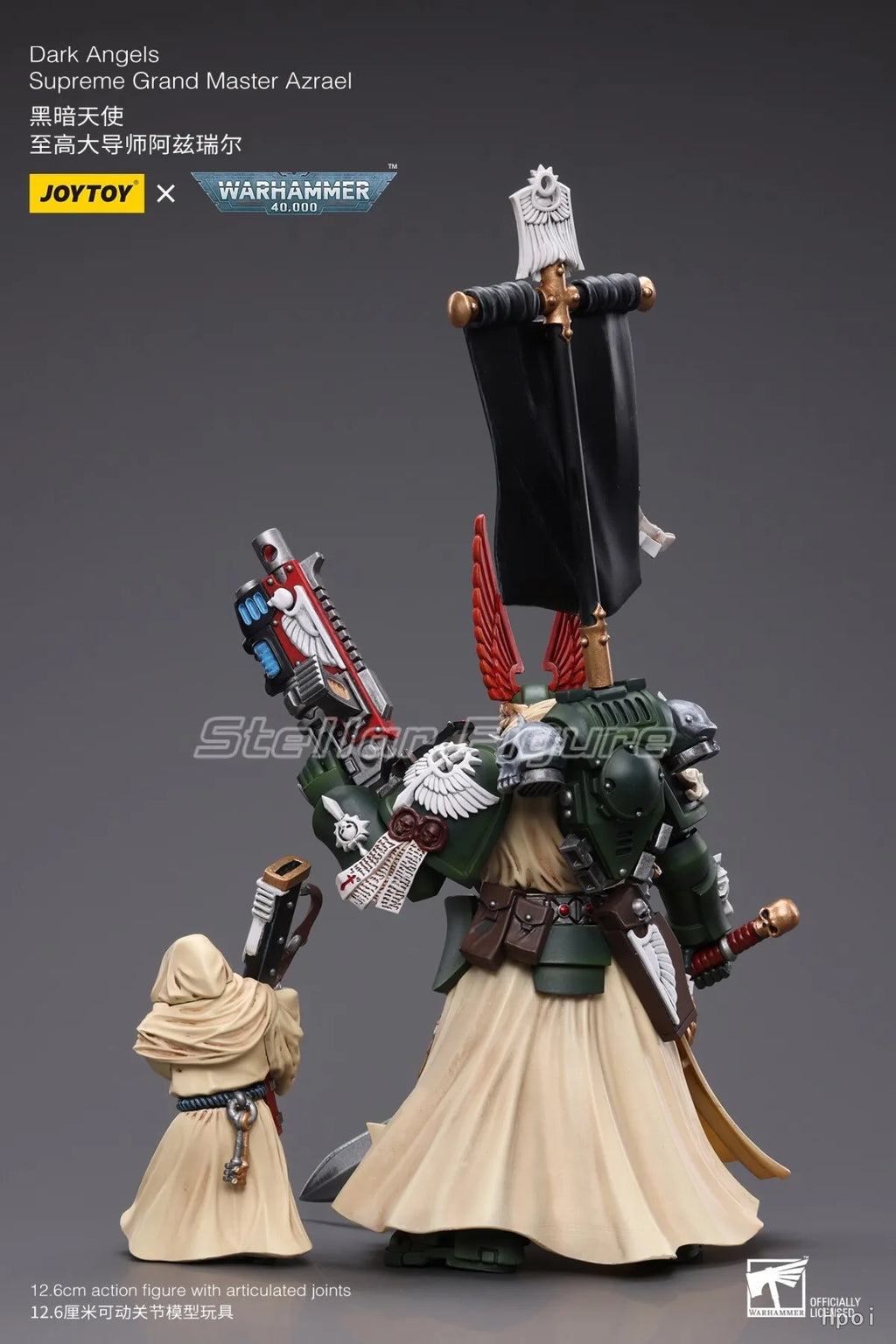 【SF】JOYTOY Warhammer 40K 1/18 Action Figure Dark AngelsSupreme Grand Master Azrael Model Toys Gifts Collection Ornaments