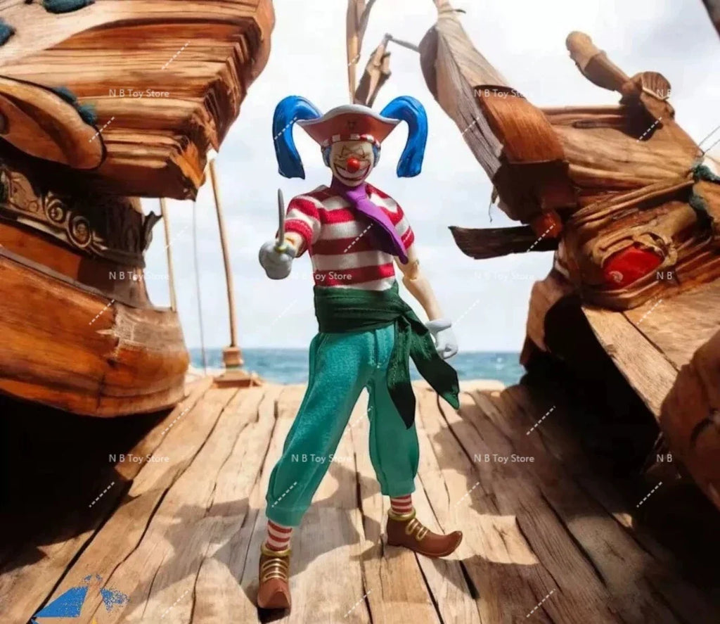In Stock Action Role 1/12 SHF One Piece Buggy The Clown The Cunning Clown Anime Action Figures Toys Model PVC Gift Collector