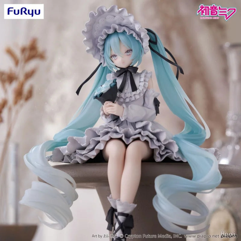 FuRyu Original 15Cm Noodle Stopper ヴィンテージドール Hatsune Miku Action Figure Toys For Kids Gift Collectible Model Ornaments