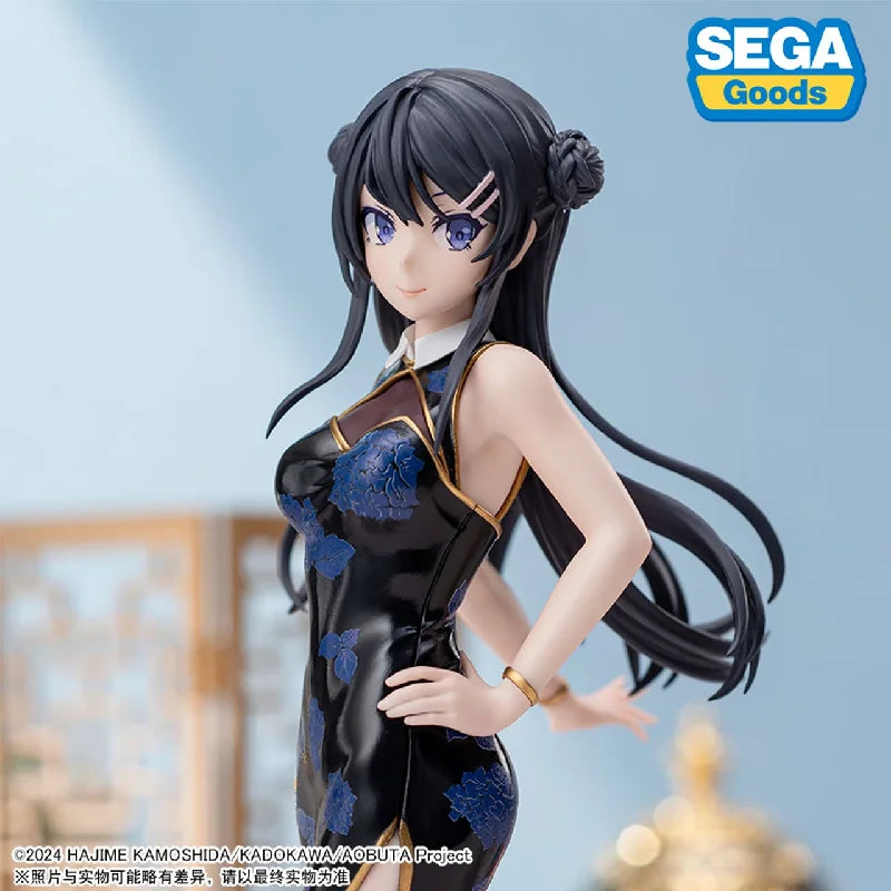 Original SEGA Rascal Does Not Dream of A Bunny Girl Senpai‌ Sakurajima Mai Cheongsam PVC Anime Figures Action Figure Model Toys