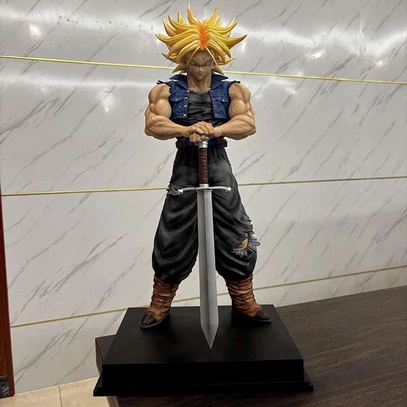 53cm JT Statue Dragon Ball Z 2% Trunks Torankusu Future Super Saiyan Large Size Action Figures Collection Mode Doll Toy Gift