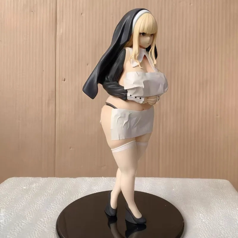 26cm Beautiful Girl Figure Nun Fatty Cute Beautiful Sexy Anime Collectible Model Pvc Desktop Decorations Holiday Gifts Kids Toys