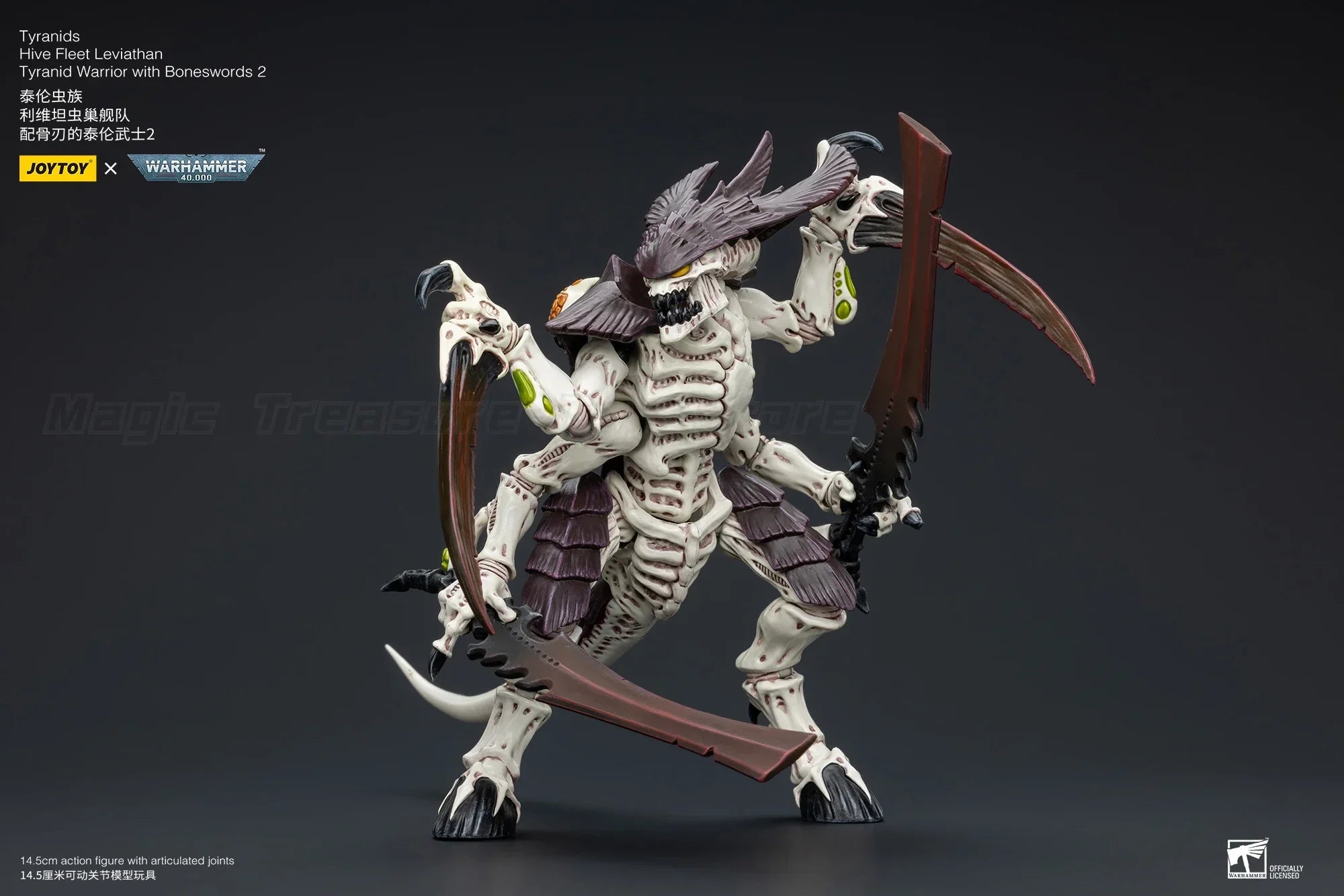 【In Stock】JOYTOY Warhammer 40K Tyranids Hive Fleet Leviathan Tyranid Warrior Bonesword 2 Collection 1/18 Action Figure
