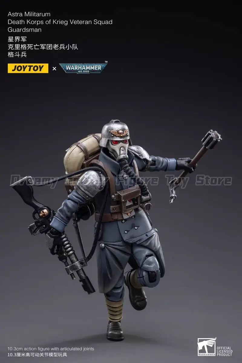 【In Stock】JOYTOY Warhammer 40K Astra Militarum Death Korps of Krieg Veteran Squad 3PCS 1/18 Action Figure Toys