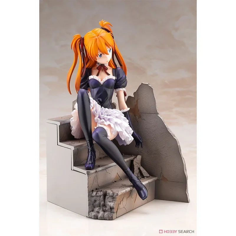 KOTOBUKIYA Original EVANGELION Anime Figure Asuka Langley Soryu Action Figure Goth Loli Dress Toys for Kids Gift Model Dolls