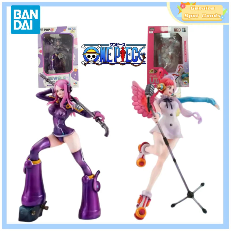 Genuine Bandai ONE PIECE POP Uta Jewelry Bonney Anime Action Figures Model Figure Toy Collectible Gift for Toys Hobbies Children