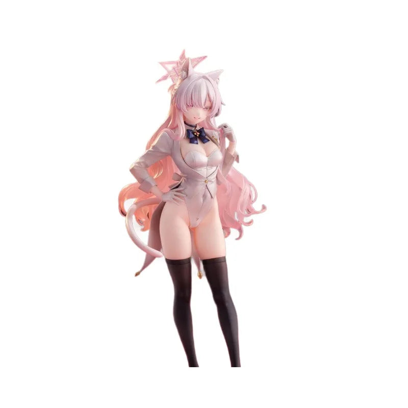 Ming'Er House Blue Archives Cat Ear Clear Crystal Handmade Model Standing Posture Chassis Ornament Doll Toy Details Exquisite