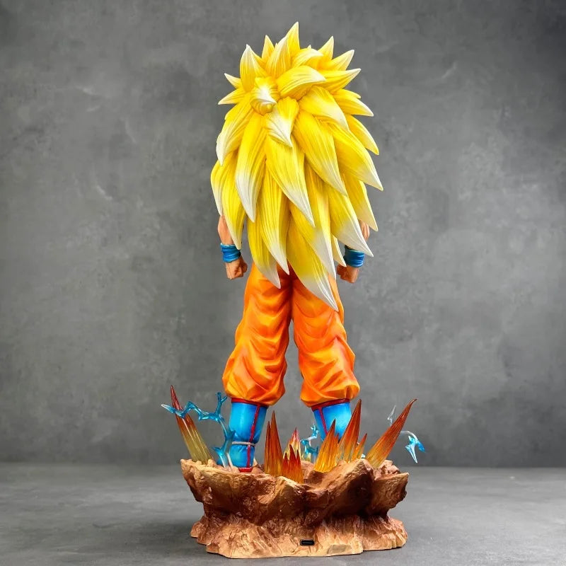 Anime Dragon Ball Z Son Goku Action Figure Toys 35cm DBZ SSJ3 Figurine Super Saiyan 3 Model Collection Doll GK Statue Ornaments
