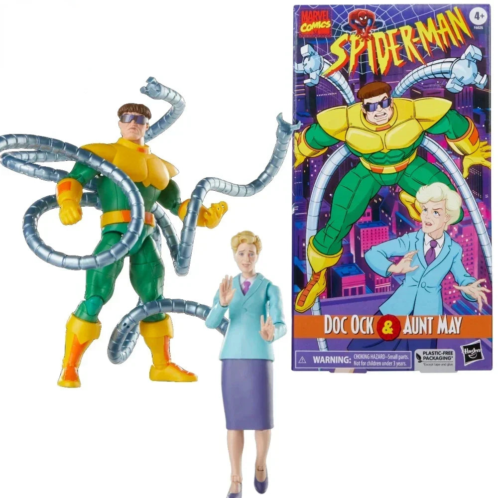 Marvel Legends Doctor Octopus & Aunt May Spiderman 6-Inch Figures 2-Pack Action Figure Model Toy Hobby Gift