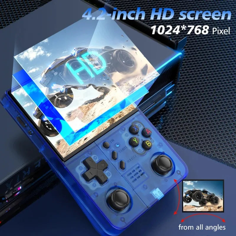 FUNKIDDY R40XX Pro Max Retro Games Console 4.2 inch IPS Screen 4000mAh Portable Handheld Console Built-in Wi-Fi kid Game Console