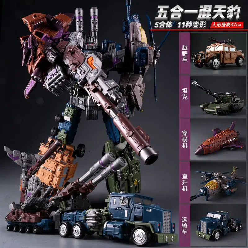JINBAO Predaking 5IN1 Combine Robot  Bruticus Transformation Combiner Toys PredaconsDivebomb Tantrum Rampage Action Figure Model