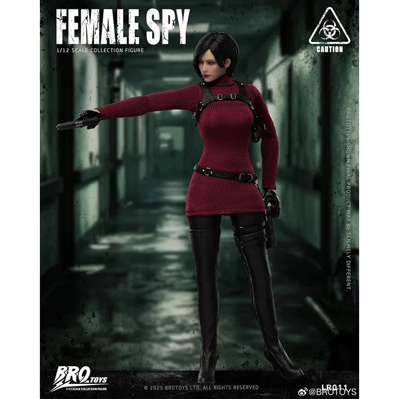 In Stock 100% Original Brotoys 1/12 LR011 Female Spy LR011 Zombie Evil Crisis Ada Wong with preorder bonus Anime Action Figures