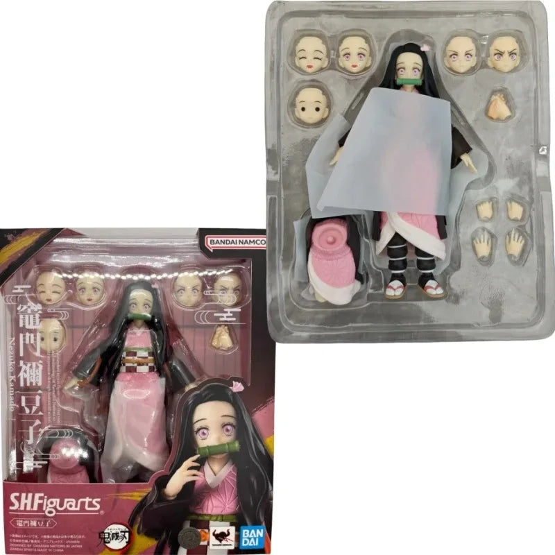 BANDAI Original in Stock SHF Demon Slayer Kamado Nezuko Model Toys Anime Cartoon Anime Action Figures Model Collectio Toy
