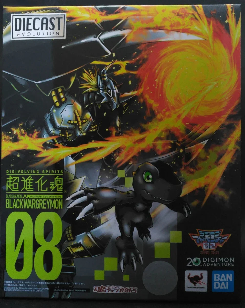 In Stock Original Bandai  Digimon Adventure Black War Greymon DIGIVOLVING SPIRITS Action Figure Anime Model Toy Collect Gift