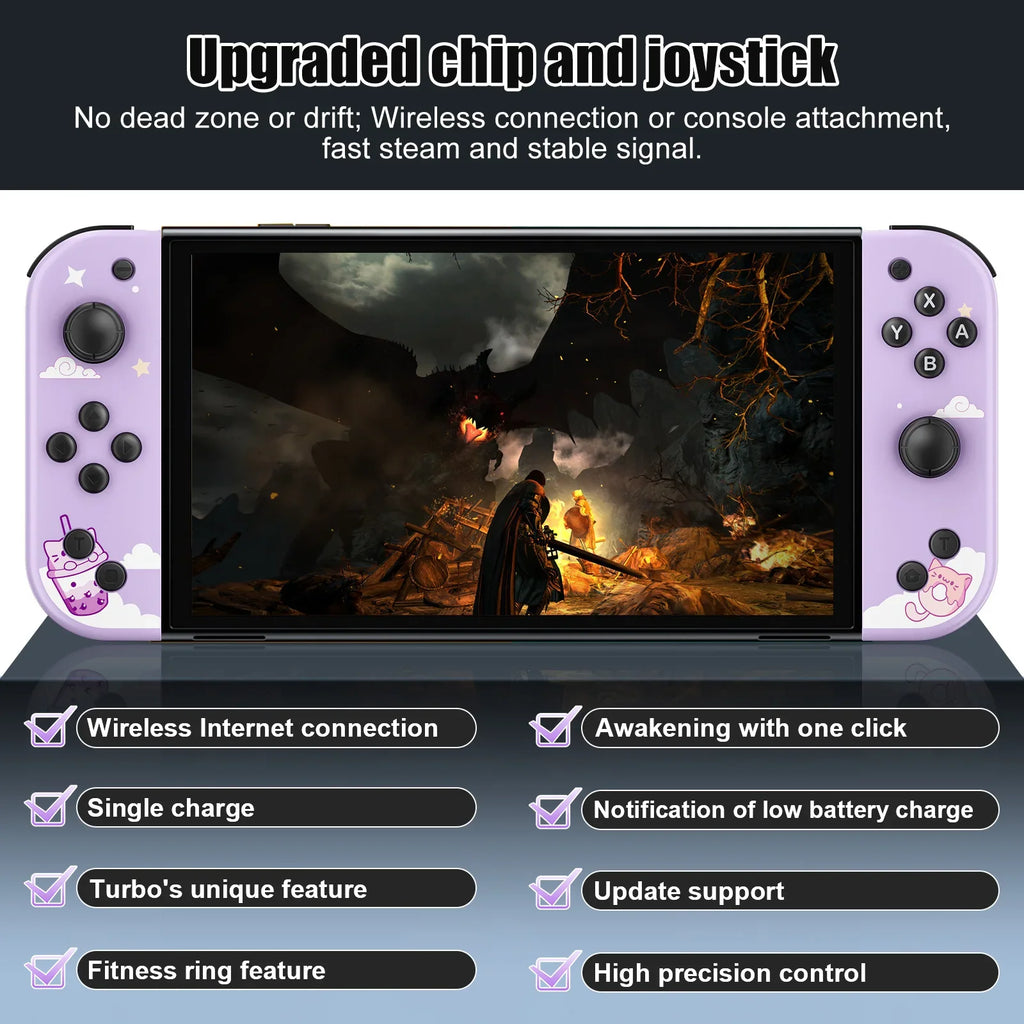 Mini Joypad For Nintendo Switch/Ios/Android/Pc Gamepad For Remote Controller With Wake-Up Function Motion Control/Dual Vibration