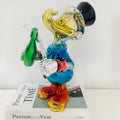 Disney Anime Figuras Donald Duck Open Wine Bottle Statue Resin Model Cartoon Mickey Mouse Donacdduck Animal Figurine Disney Toy