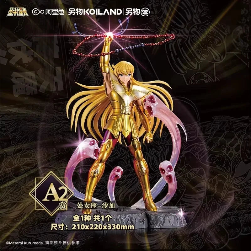 Genuine Saint Seiya Bntsh Ichiban Kuji Anime Figure Virgo Shaka Leo Aiolia Scorpio Milo Action Figure Desktop Decoration Gifts