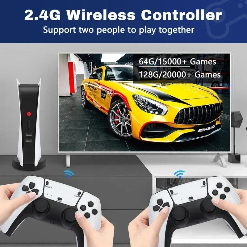 M5 Retro Video Game Console Classic PS1/FC/GBA Game Console Dual Wireless HDMI HD Built in 20000+Game 4K Output Gifts