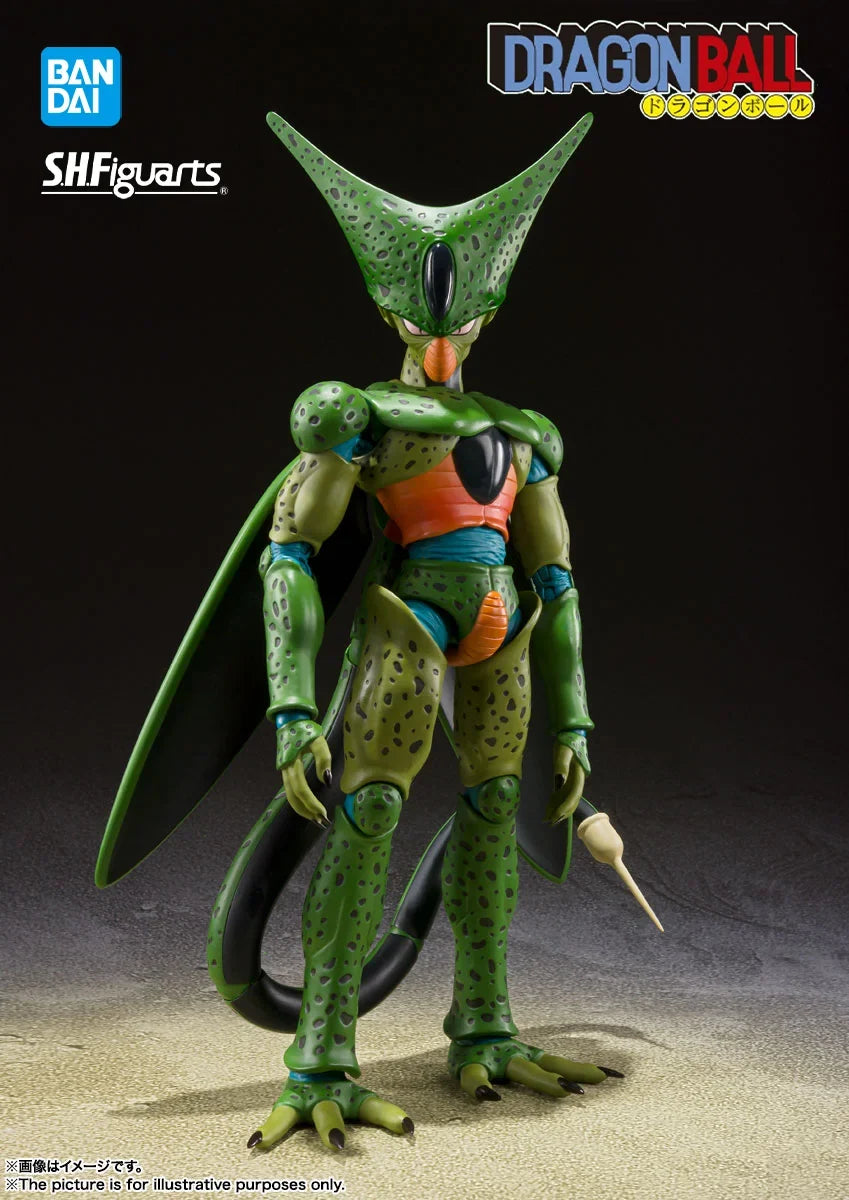 Bandai Officially Licensed DRAGON BALL Z  S.H.Figuarts Cell (First Form) Premium Collectible Model Gift
