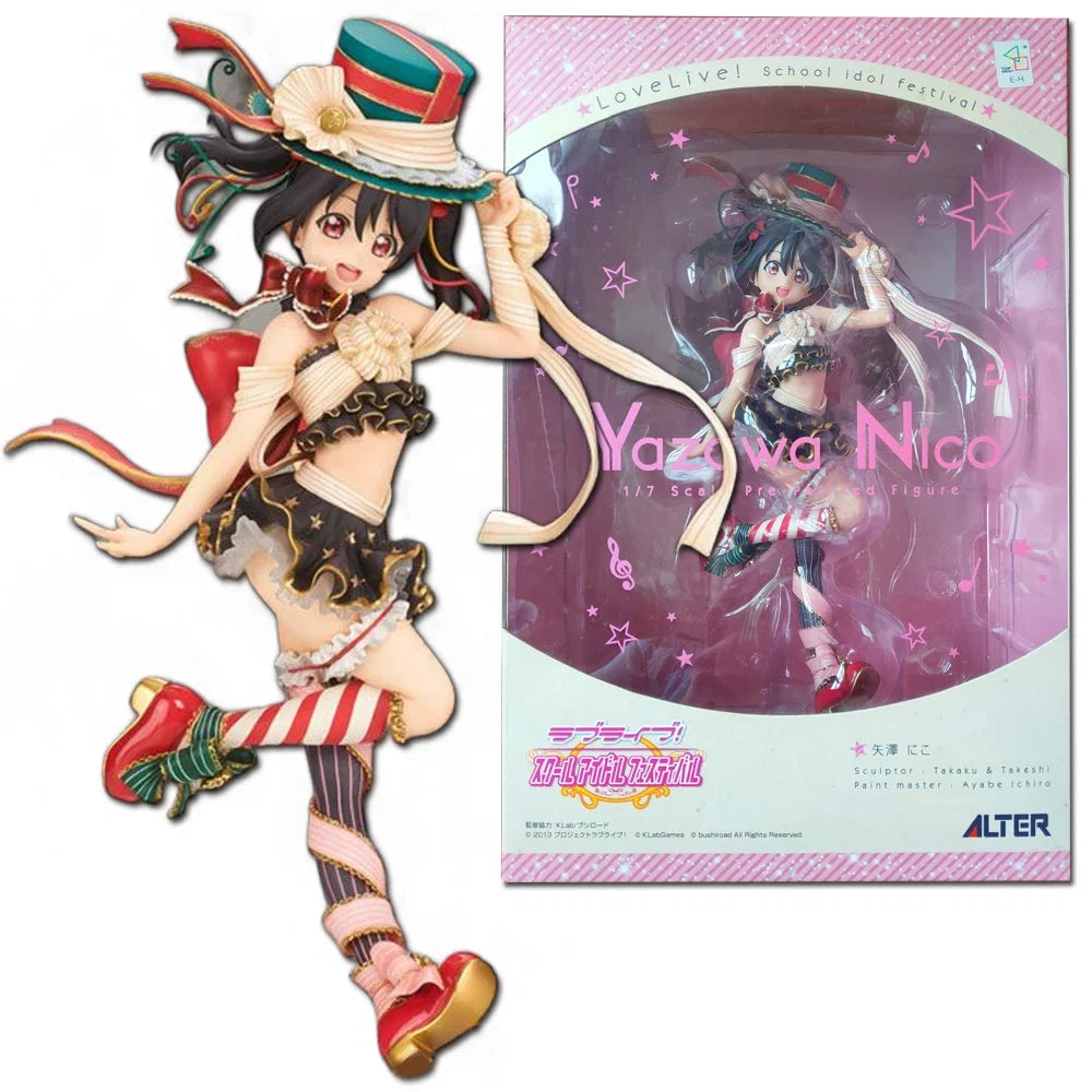 23CM Anime Love Live School idol project Action Figure Yazawa Nico Kawaii Girl Figure Desktop Decorations Japanese Dolls Gifts