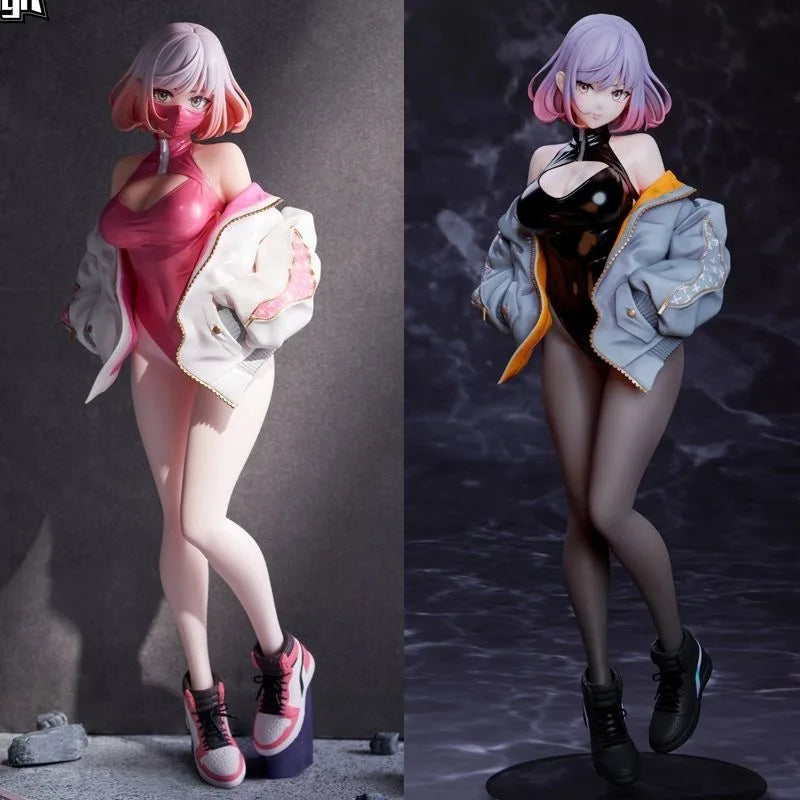 25cm Anime Figures Luna Sneakers High Slit Mask Style 2d Beautiful Girl Pvc Action Figure Desktop Ornament Collectible Toys Gift