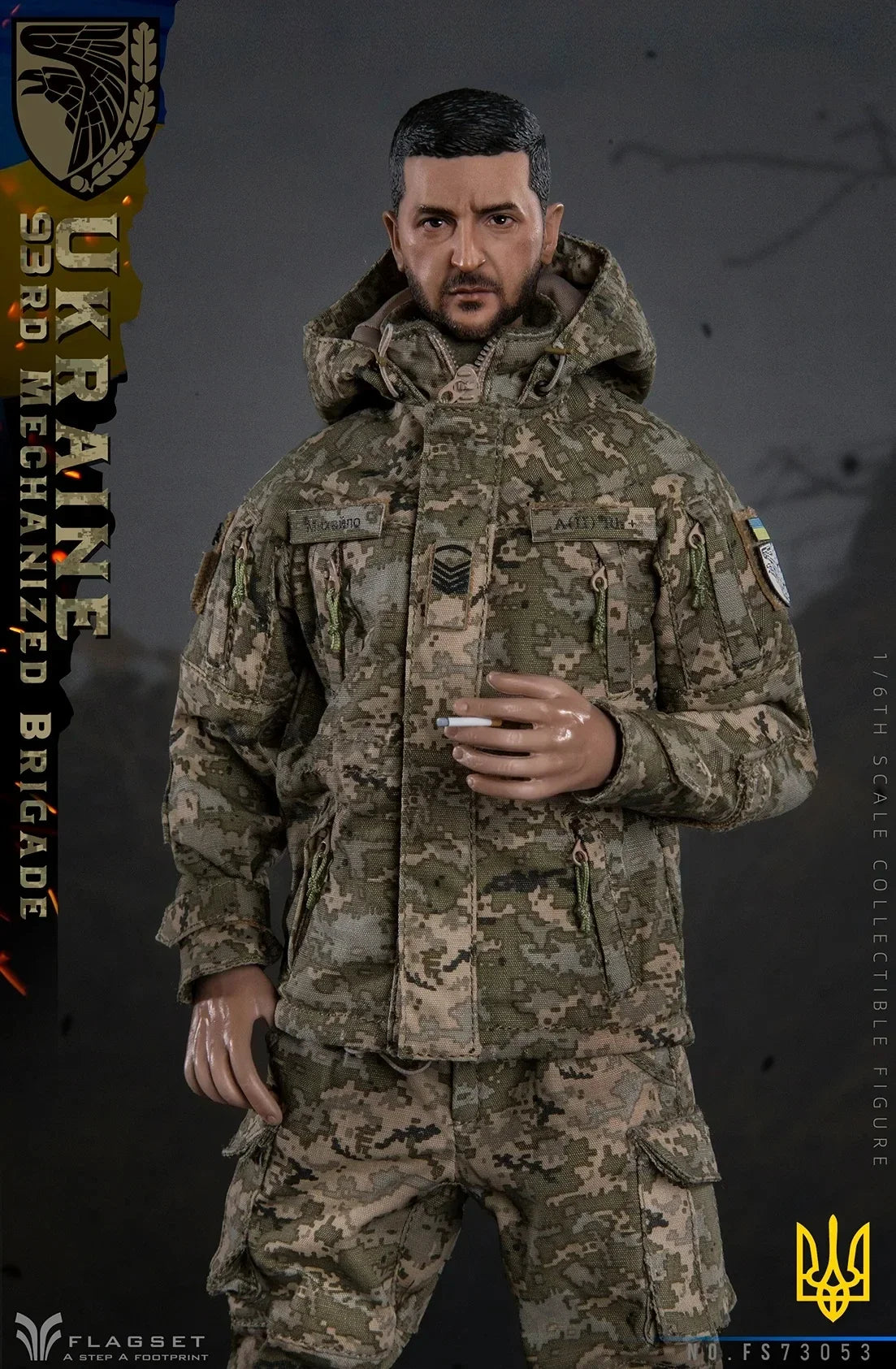 In Stock FLAGSET FS73053 1/6 Special Force Ukrainian 93rd Mechanized Brigade Anti Tank Operator Full Set 12in Action Figure Body