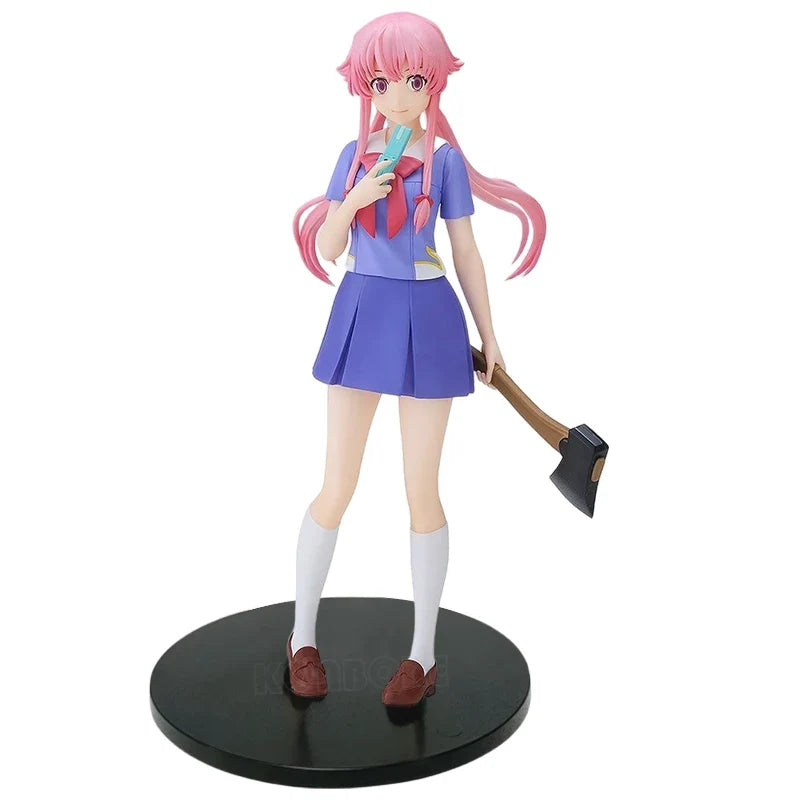 17cm Pop Up Parade Future Diary Yuno Gasai Anime Girl Figure Mirai Nikki Gasai Yuno Action Figure Collection Model Doll Toy Gift