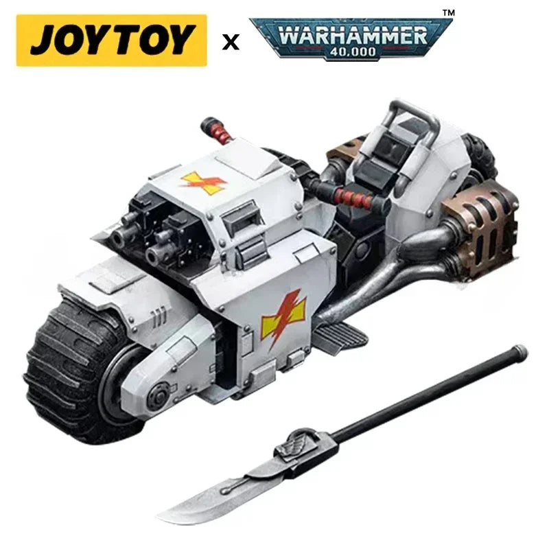 In Stock JOYTOY 1/18 Action Figure 40K White Scars Intercessors and Bike Anime Collection Military Model Toy
