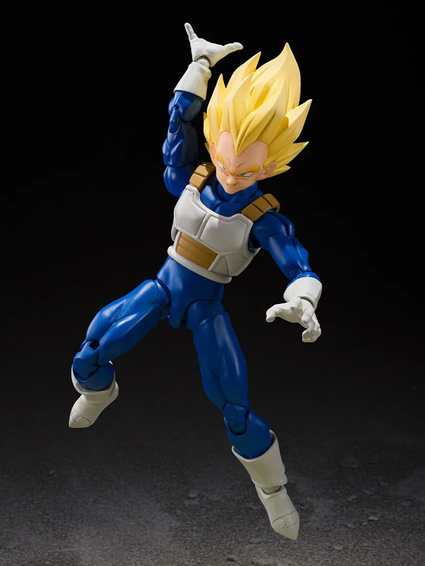 Original BANDAI S.H.Figuarts Super Saiyan Vegeta Dangerous Pride Dragon Ball Z Action Figure Toys PVC Model Collector