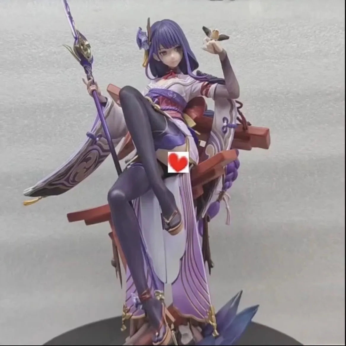 Game Genshin Impact Figure Raiden Shogun Figures Sexy Girl Beelzebul Figurine Pvc Sitting Posture Collection Statue Toys Gift