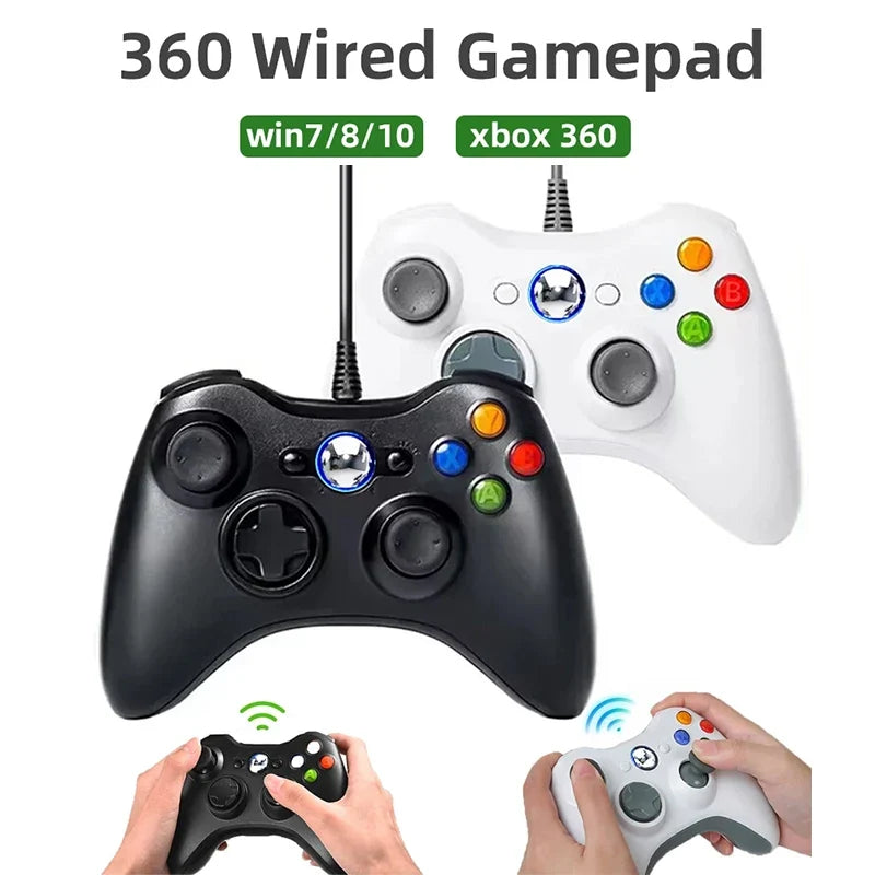 USB Wired Game Controller For Xbox 360 Dual-Vibration TurboConsole Joypad Win 7/8/10 PC Joystick Controle Mando Gamepad