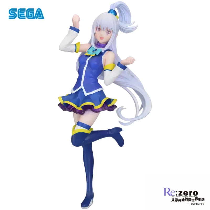 In Stock Sega Original Re Zero - Starting Life In Another World Emilia Action Figure Model Doll Brand New Boxed Toys Model