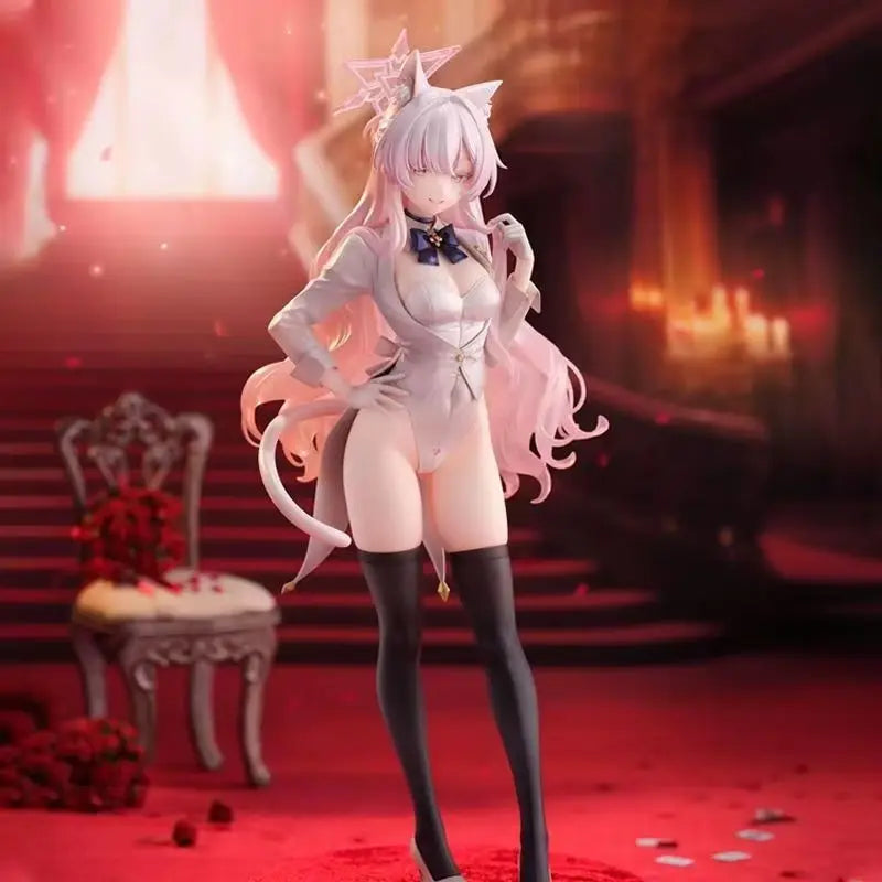 26CM Blue Archive Kiyoshi Akira Cat Ear Thief Beautiful Girl Anime Handmade Action Figures Desktop Case Decoration Ornament Gift